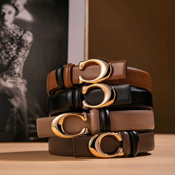 C o a c h beltC oa ch Chi belts desginer men Co ac h designer belt Domesti Model! 2023 Four Seasons Basi Versatile Women's Fashion Youth Bukle Double-Sided Al