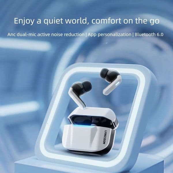 Wireless Bluetooth Earbuds ANC Active Noise Cancelling With Ultra Long Battery Life And High-definition Calling Smart High Quality Headphones Muhan