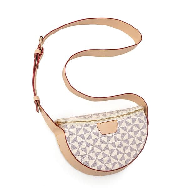 Lacel Urwebin 2026 casual and fashionable waist bag printed wide shoulder strap coin purse simple and trendy saddle bag for women