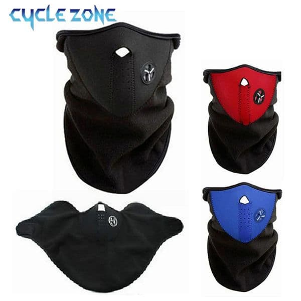 BlackRedBlue Face Masks with Breathable Hole Unisex Winter Warm Mask Strap Style to Customize Tightness for Outdoor Cycling 260120