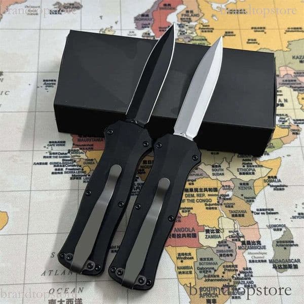 Mini-Infidel 3350 Knife 3.07 S30V Double Edge Blade, folding knife Aluminum Handles - 3350BK