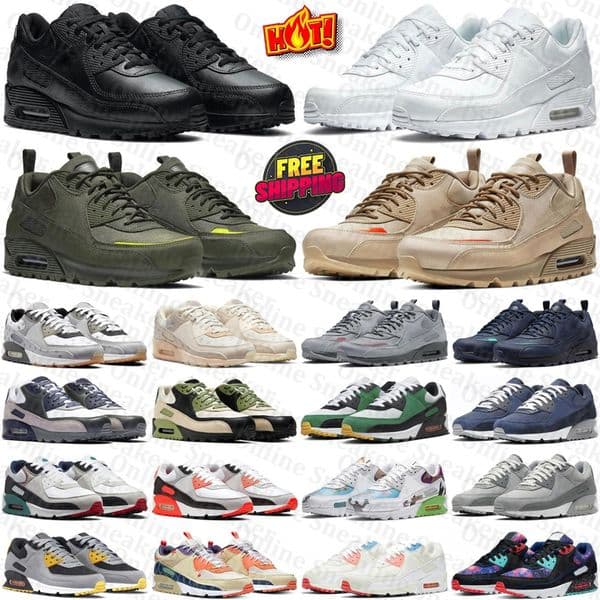 free shipping Designer 90 90s sneakers Running Shoes trainers for mens womens black chaussure zapatillas Outdoor men women Sports runners top
