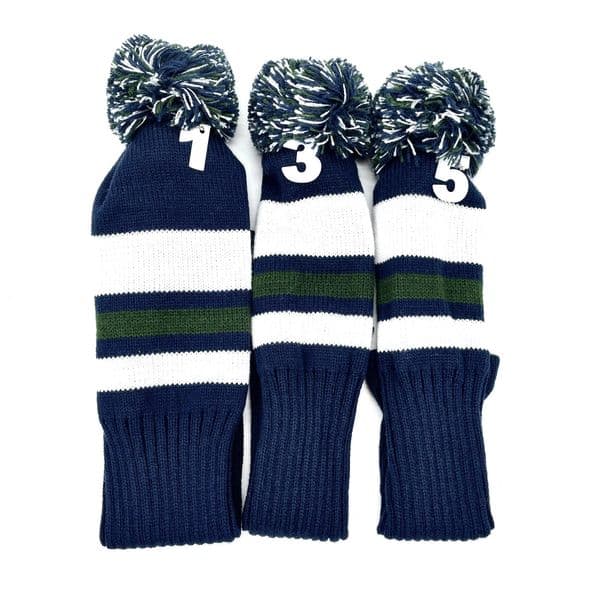 Golf simple style clubs Headcover 3 Pcsset Knitted Hybrid UT Driver Fairway Wood 1 3 5 Wood Knitting cover 251205
