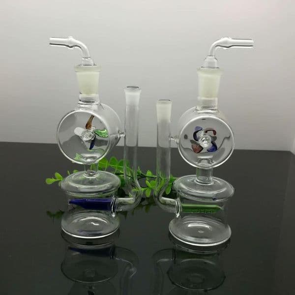 Classic exterior filter windmill glass cigarette kettle Glass Bongs Oil Burner Pipes Water Pipes Oil Rigs Smoking