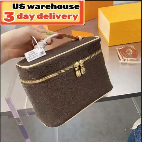 Nice Vanity Nice BB Makeup Luxury Designer Bag for Womens Handbag Leather Make Up Toiletry Clutch Bags Cross Body Shoulder Totes Cosmetic Bags purse wallet