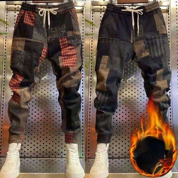 Summer Men's Fashion Versatile Casual Cuffed Pants Popular Six-Pocket Printed Loose Harem Pants Trendy Long Pants