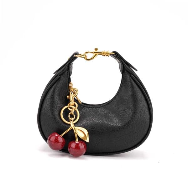 Free Shipping 2026 New Crescent Bag Women's Fashion Versatile Handbag Cherry Pendant Personalized Women's Bag