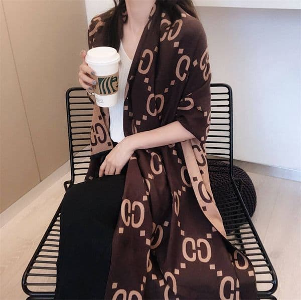 Designer imitates cashmere scarf for women, keeping warm and versatile in autumn and winter, high-end shawl, and outer scarf