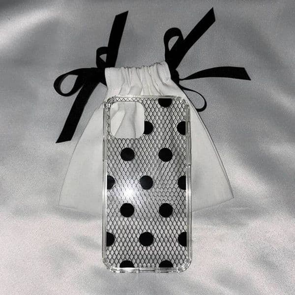 Ins Sexy Girl Wave Point Lace Phone Case For iPhone 17 AIR 16 15 14 13 12 11 Pro MAX X XR XS XSMAX 7 8 Plus Y2K Clear Soft Cover