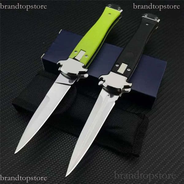 2Models 9'' Godfather folding knife Stiletto Folding Blade knife Knife 3.5 440C Steel Blade, Nylon Fiber Handles