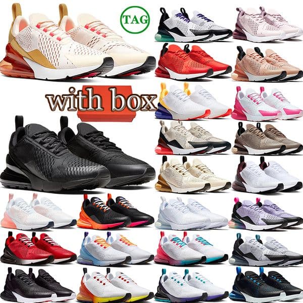 2026 Free shipping with box 270s shoes designer running shoes cushioned lightweight gym fitness breathable shock absorbing sneakers black men womens big size 36-45