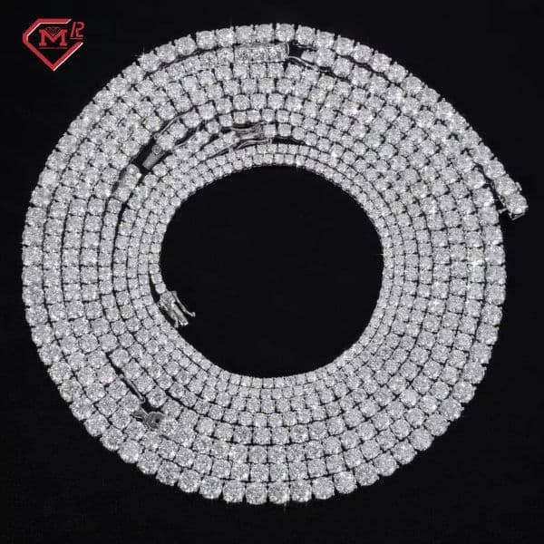 Grown Jewelry Necklace CVD IGI Certified 925 Silver Lab Diamond Chain Tennis Bracelet