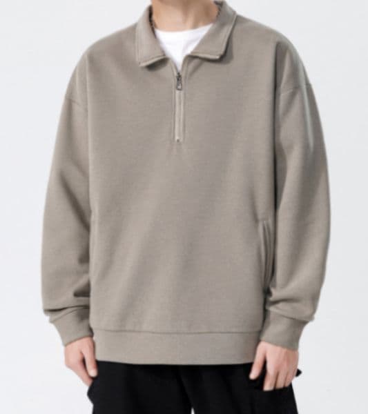 a651 Turtleneck Sweatshirt for Men Autumn and Winter Thickened Loose Trendy Solid