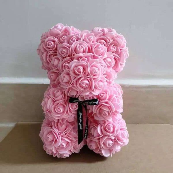 Luxury gift set Designer Decor 20Cm Romantic Valentine's Day Creative Eternal Christmas Rose Hug Bear Wedding Flower Decoration Gift H260124 Decoration For Home