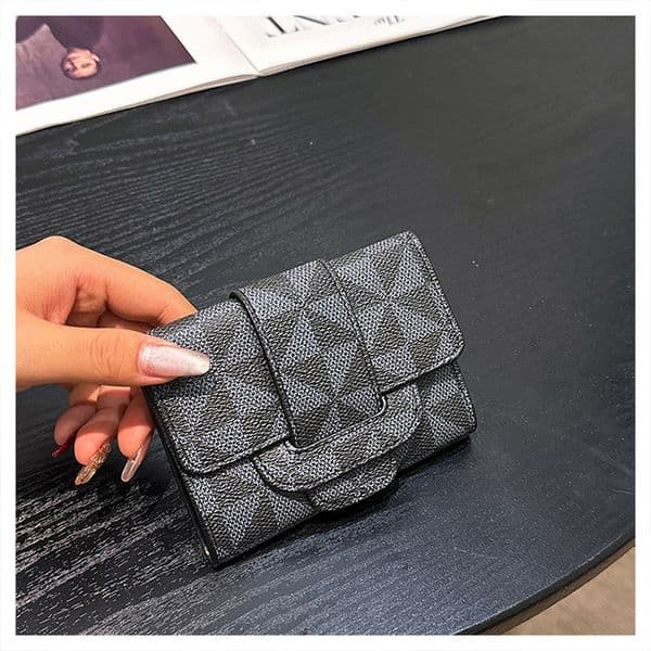 Lacel Urwebin New 2026 Women's Mini Cute Short Wallet Windmill Print Design Versatile Fashion Tri fold Card Wallet Spacious Black Brown Free Shipping