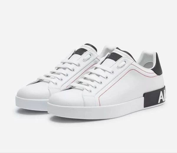with box elegant brands portofino sneakers casual shoes men s & dg women printed nappa calfskin crown embroidery gold plated dolce gabannas e dg gabbanas OPC1