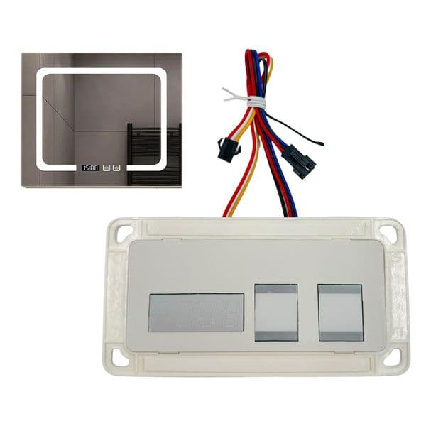 Time-Temperature Display Intelligent Bathroom Mirror with Fog Removal Capability