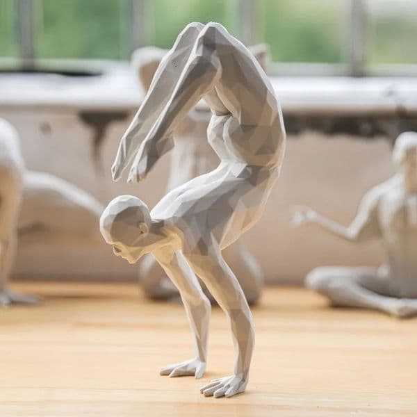 3D Printed Yoga Figurine -Minimalist Home Decor Statue for Living Room DesktopUnique Spiritual Accent for Bar Gym Interiors 260124