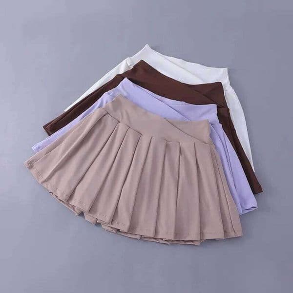 Tennis Pleated Skirt High Waisted Athletic Skorts Workout Sports Skirts With Shorts For Women C260205