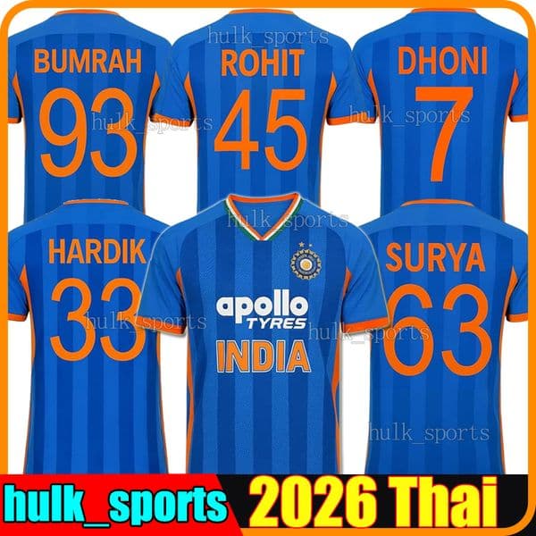 2026 India DHONI Soccer Jerseys 26/27 ROHIT BUMRAH SURYA HARDIK VIRAT SAMSON LZ CHHANGTE RAHIM GURPREET ANWAR Player Version national team Football Shirts
