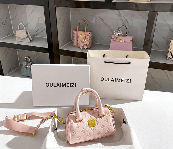 OULAIMEIZI 2026 New Design Fashion Embossed Boston Bag Premium Versatile Pink Women's Tote Free Shipping Hot Sale