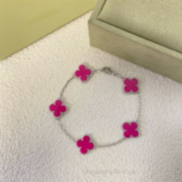 designer vanly cleef braclet jewelery clover bracelet jewelry Rose Gold Four-Leaf Clover Bracelet Five-Flower for Women Non-Fading