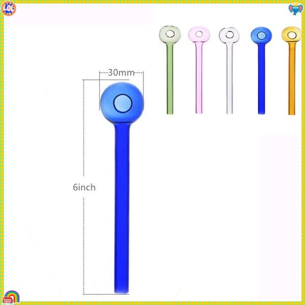 Wholesale USA popular 10cm/15cm colorful Factory Pyrex Glass Oil Burner Pipe Mini Glass Smoke straw Pipes Smorking Accessories