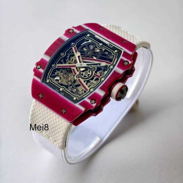 Luxury watch Limited Edition R M 6702 Alexis Pinturault Automatic Mechanical Watch UltraThin 7.8mm Thickness Tourbillon Hollow Skeleton NTPT Carbon Fiber MiXLCF