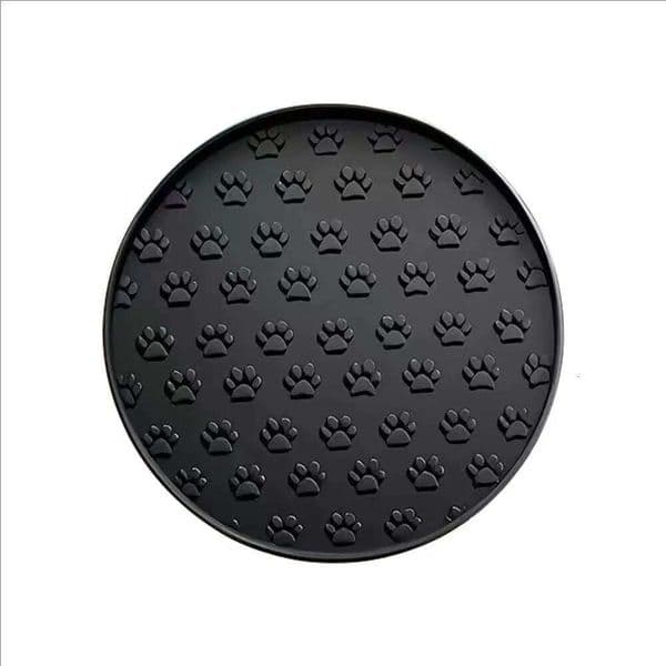 Feeding Round Raised Edge Pet Water Tray Cat Kitten Food Placemat Spill Proof Non Slip Pad Silicone Dog Mat 26W01126
