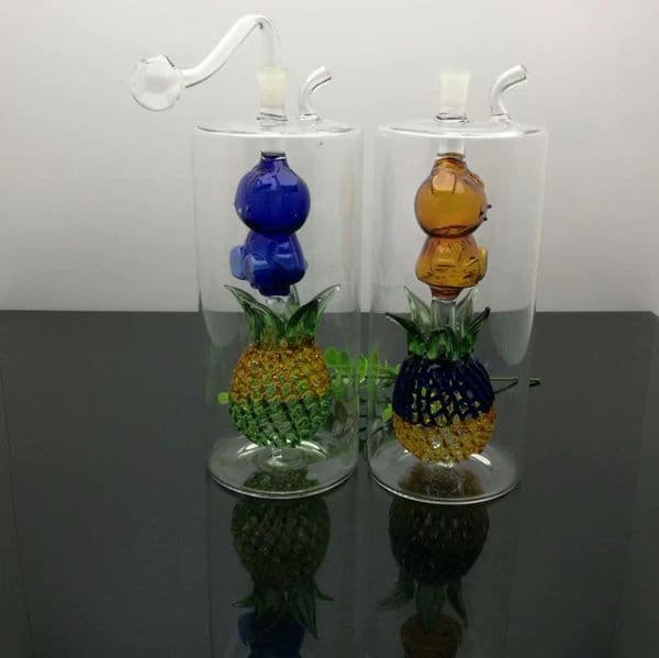 Super silent pineapple-shaped cigarette kettle Wholesale Glass Water Pipes Tobacco Accessories Glass Ash Catcher