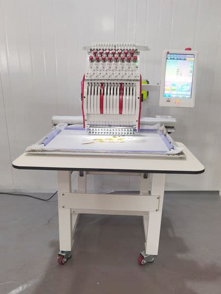 Professional High Speed 1200rpm 12 Needle Cap Embroidery Machine Computerized 2 Head Embroidery Machine