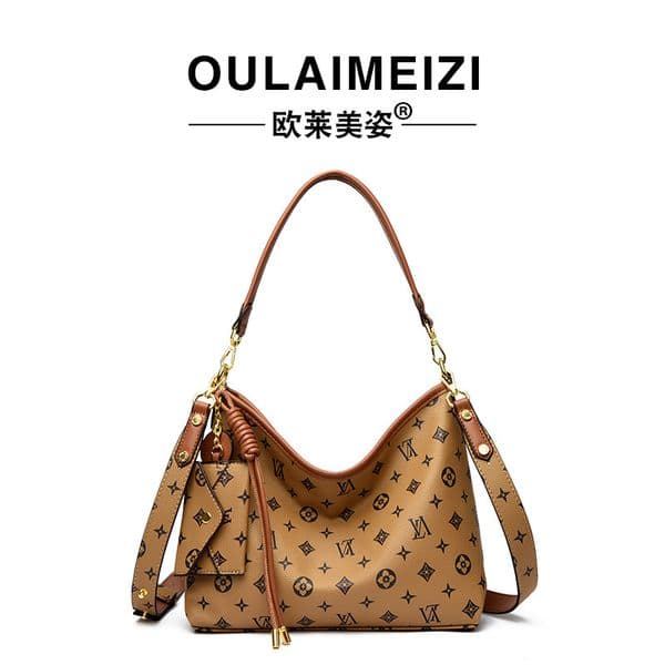 designer OULAIMEIZI new High - end and vintage flower - printed retro hand - held small square handbag for women