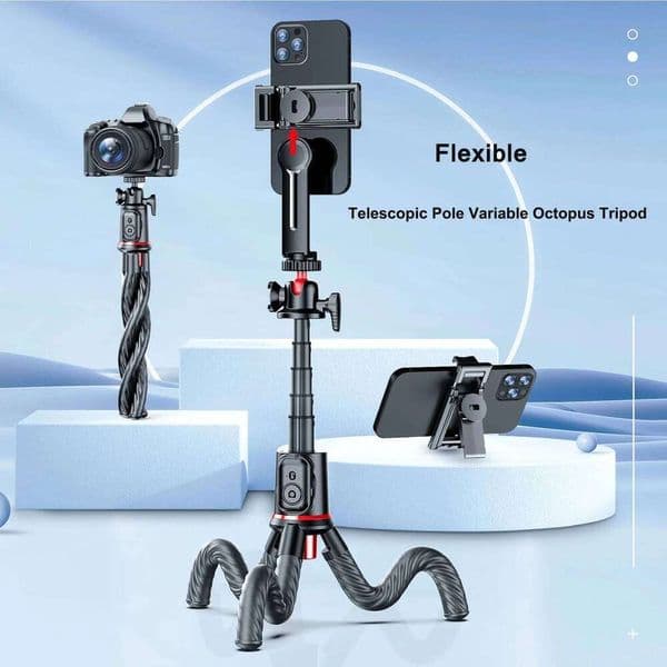 Live Bluetooth Foldable Selfie Stick 360Rotation Flexible Telescopic Pole Variable Octopus Tripod Xingkaisheng