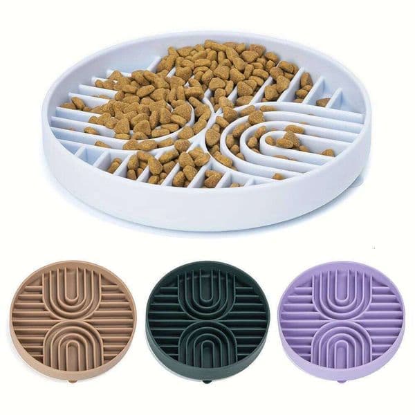 Silicone Bowl Feeder with Suction Cup Slow Feeding Dog Licking Pad Anxiety-relieving Utensils Pet Supplies Bowls 26W01126