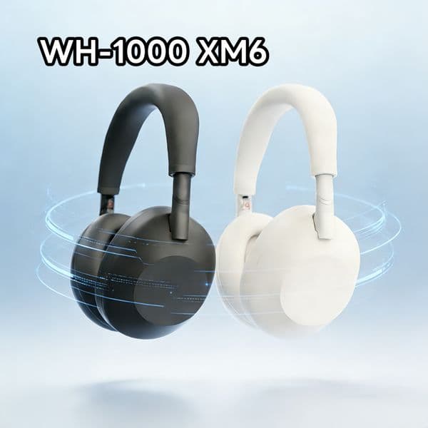 WH-1000XM6 Active Noise Cancelling Wireless Bluetooth Headphones, featuring AI intelligent noise cancellation and high-resolution audio quality.