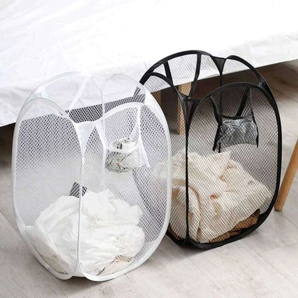 Portable Dirty Clothes Hamper Lightweight Skeleton Structure, Collapsible Storage, Perfect for College, Home & Gym 26H0126