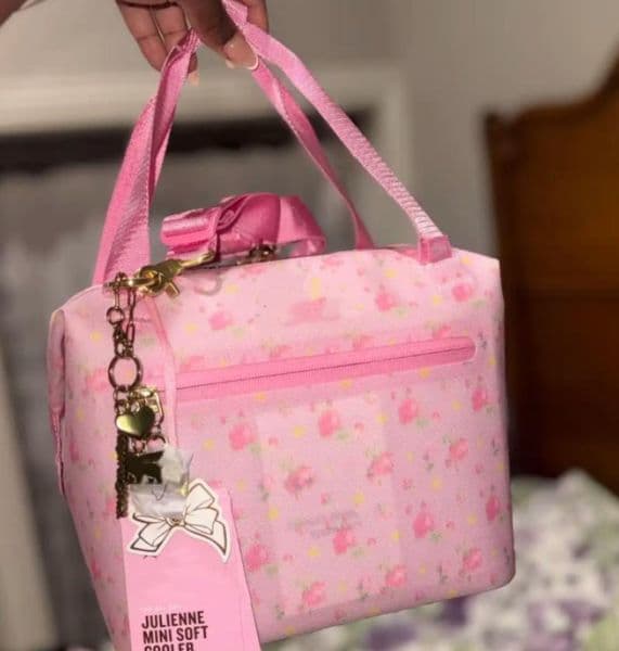 US Warehouse New Floral All Day Julienne Mini Soft Cooler Lunch Bags Box 10Can Recycled Polyester Cooler 12Hour Cooling Travel Beach Bags Wholesale