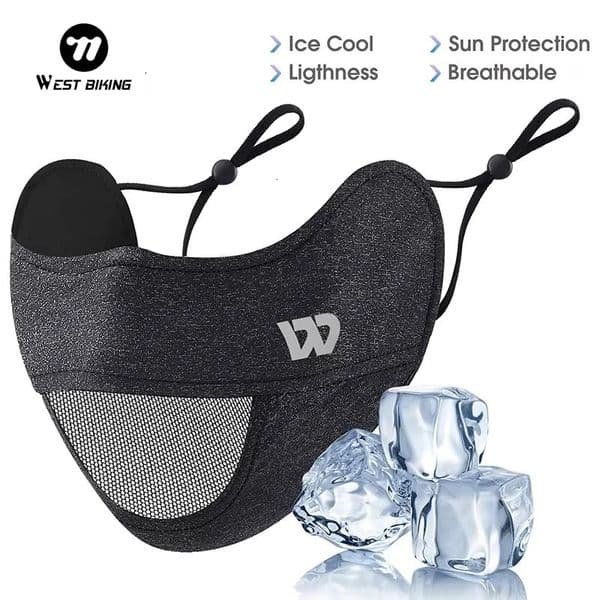 WEST BIKING Summer Ice Silk UV Protection Mask Breathable Outdoor Sport Cycling Hiking Women Men Adjustable Unisex FaceKini 260120