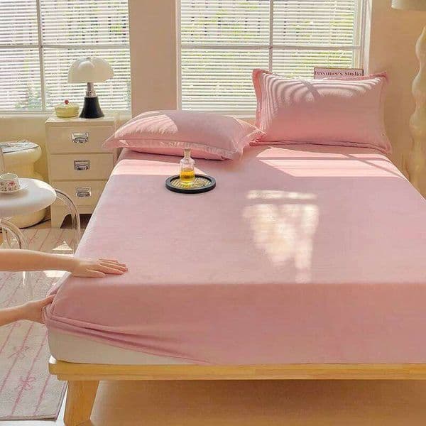 Winter Plush Elastic Fitted Sheet Couple Double Bedspread on The Bed Linen Mattress Pad Cover 90 150 180x200 Warm No Pillowcase 26W0126
