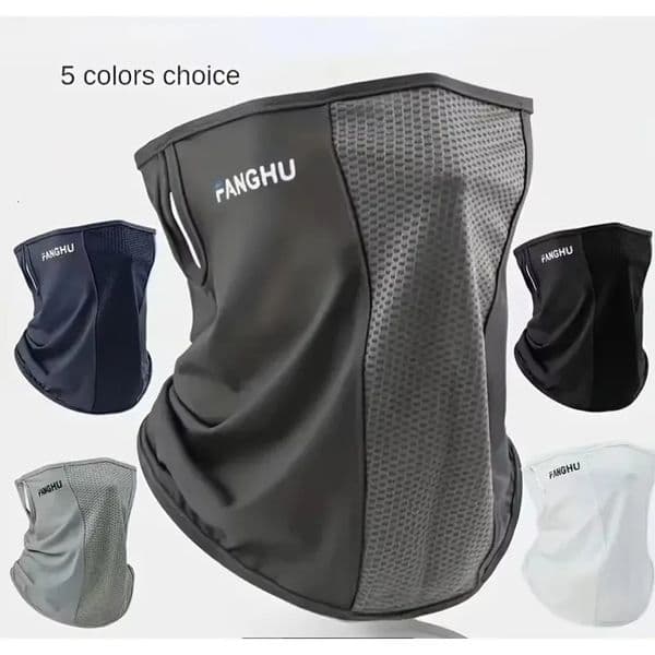 1Pcs Summer Ice Silk Cycling Masks Hanging Ear Breathable AntiUV Face Scarf Neck Cover for Outdoor Hiking Sunscreen Balaclava 260120