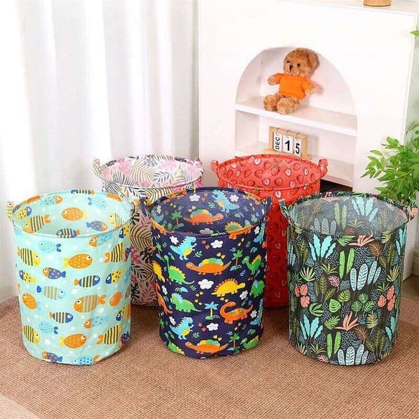 Household Clothes, Toys, Miscellaneous Items Bag, Bathroom Dirty Clothes Basket, Foldable Fabric Storage Bucket 26H0125