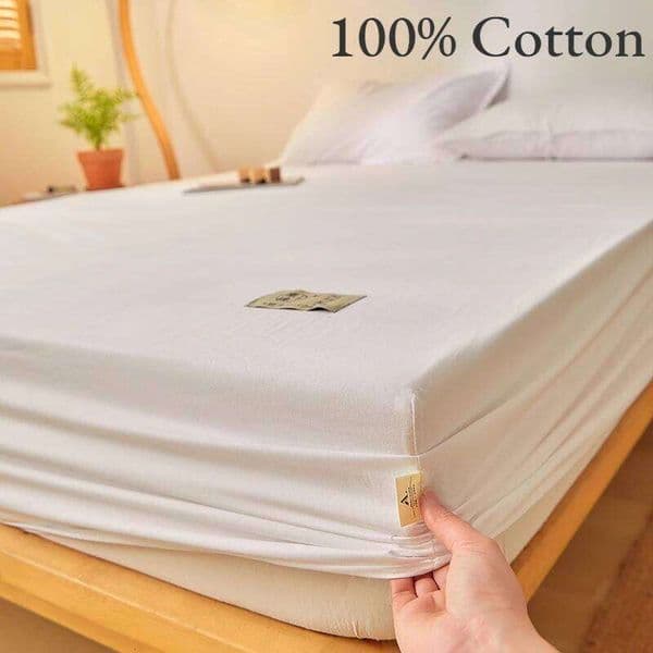 Fitted Sheet Luxury Egyptian Pure Cotton Mattress Cover Bedspreads Elastic Bed Linens Soft Bedsheet Pillowcase Can Order 26W0126
