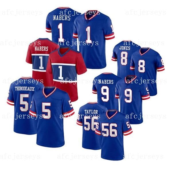 Men Women Youth Custom Football Giantss Jersey 8 Daniel Jones Saquon Barkley Darren Waller Brian Burns S-7XL