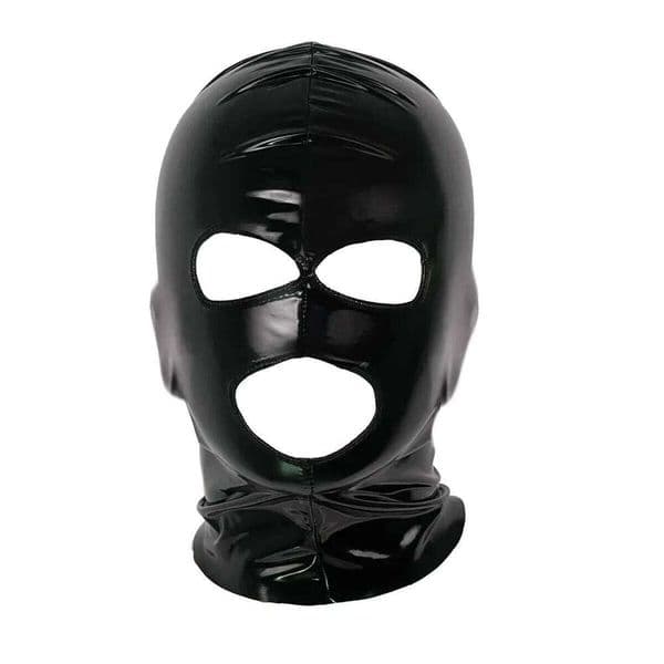 Adult Role Play Masquerade Accessories Unisex PU Leather Hood Face Mask Cosplay Costume Cover Open Eyes and Mouth gear 26Y0127