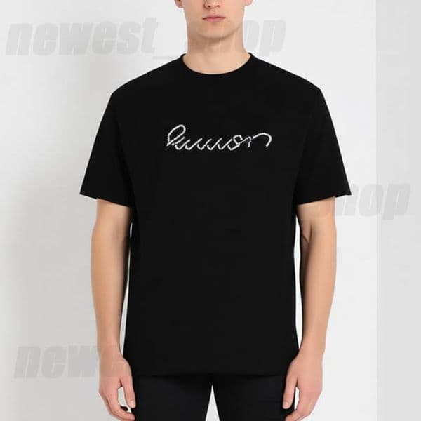 Men's Paris-Style Plus Size Luxury T-Shirt Classic loose High Graffiti Spring Summer Designer sequin embroidery Pattern Simple Cotton Casual black white Top
