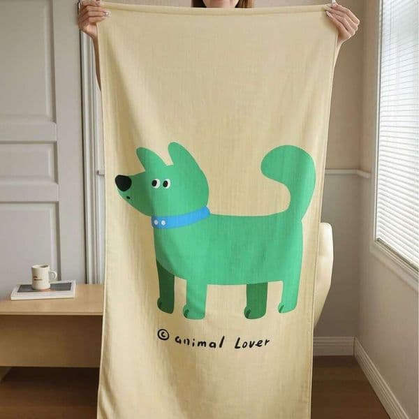 New Cartoon Digital Printed A-Class Gauze Style Household Absorbent Children's Square Face Adult Bath Towel