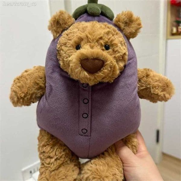 2026 UK JellysCat Same Style Jelly Eggplant Bear Barcelona Bear Plush Toy Doll 100% Genuine sale