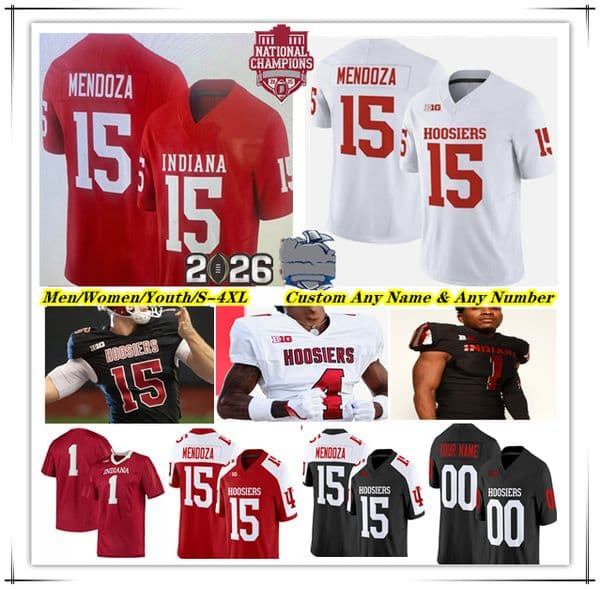 Fernando Mendoza College Football Jersey IU IndianaS HoosiersS Roman Hemby Kaelon Black Omar Cooper Jr Elijah Sarratt Khobie Martin Rolijah Hardy Aiden Fisher 5XL