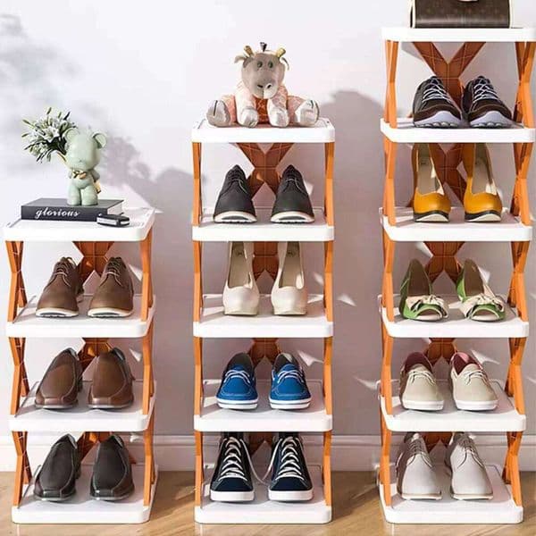 Household Folding Cabinet Multi-Layer Simple Shoe Rack For Storage Space-Saving Shoes Organizer Shelf Home Supplies 26H0127