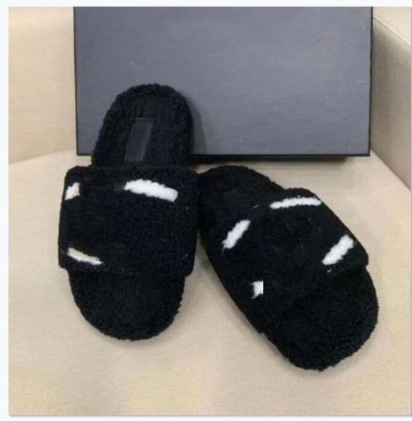PASEO FLAT COMFORT MULE Luxury Slide Designer Fashion Women Wool Sandals Warm Comfort Slippers Woman Slipper Shoes Slides Scuffs fur shoe Sandal Size 3442 V693 J2603